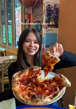 Pizza Pilgrims in Leeds never misses 🔥  @Pizza Pilgrims have launched a limited-edition collaboration with 4 well known restaurants. Each have created their own unique dip 😋🍽️ – @Dishoom Chilli Chutney – @Honest Burgers Rosemary Chips – Pho Peanut Sauce – @SWEET DEE’S JERK BBQ For every dipper sold throughout April, Pizza Pilgrims will also double its donations in support of World Wish Month - a global initiative by Make-A-Wish Foundation that helps grant life-changing wishes for critically ill children ❤️ @we.are.memo  #leedsfood #leedsfoodie #pizzapilgrims #leedsrestaurants 