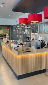 A visually focused reel showcasing the preparation of traditional Japanese warabi-mochi and dessert drinks at a cafe located inside a department store.