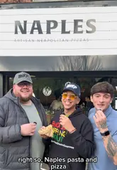 A high-energy, vlog-style review of Naples in Liverpool, where three creators visit to create their own custom pizzas, sample pasta dishes, and try a unique dessert pizza.