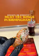 A first-person review of the Wing Fest pop-up located inside the Selfridges Food Hall in Birmingham. The video highlights various wing flavors, including the unique Bombay Bad Boy with a biscuit topping and the Maple Truffle & Parmesan, while also mentioning the availability of burgers, tenders, and loaded fries.