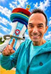 The creator visits the new 'World of Paw Patrol' land at Chessington World of Adventures, providing a tour of the attractions and sharing his experience. He highlights the rides and the themed environment, while also sampling the food available on-site.