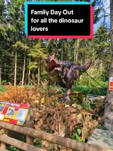 A montage video showcasing a family day out at Hoo Zoo and Dinosaur World, featuring animatronic dinosaurs, animal encounters, and play areas.