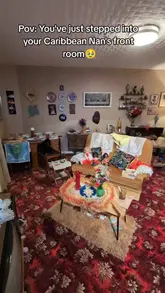A short video tour of the 'Caribbean Nan's front room' exhibit at the Museum of the Home in London, featuring nostalgic decor and items from the past.