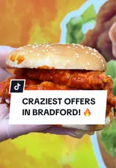 A fast-paced promotional video for California Crispy in Bradford, highlighting their affordable meal deals. The video features close-up shots of fried chicken, burgers, and chips, alongside quick pans of the restaurant interior and a menu board, all set to upbeat music with text overlays detailing the prices.