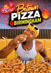 A high-energy review of Bitown Pizza in Birmingham, focusing on their unique kebab-stuffed pizza. The video features the creator visiting the venue, showing the assembly process in the kitchen, and providing a taste test.
