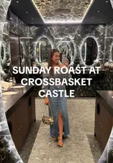 A vlog-style review of a Sunday roast at Trocaderos, located within Crossbasket Castle, featuring the venue's atmosphere, live music, and food.