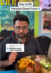 A food review video where the creator visits a Pakistani street food venue in Scotland, trying the anda shami burger and chicken biryani, providing his thoughts on the taste and value.