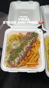 A creator reviews a viral £13.99 steak and fries box from Chim N Churri in Manchester, highlighting the value and quality of the meal.