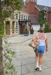 A couple visits a hotel spa for a birthday celebration, showcasing the spa facilities, relaxation areas, and the buffet dining experience.