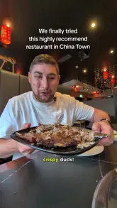 A family-focused review of A Plus Oriental in Manchester's Chinatown, featuring a variety of classic Chinese dishes including crispy duck, dim sum, and Szechuan beef, served in a casual setting with a robot waiter.