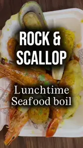 A review of the seafood boil at Rock & Scallop in Albert Hall, Swansea, featuring two creators trying the VIP and Classic boils.