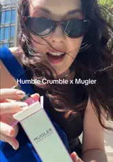 A vlog-style video following a creator's day, featuring a home-made drink using Mother Root, followed by a visit to the Humble Crumble x Mugler pop-up at Spitalfields Market to taste and review the limited-edition crumbles.