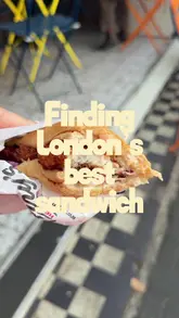 A fast-paced, engaging listicle video featuring four different sandwich shops in London. The creator visits each location, showing the exterior, the menu, and close-ups of the sandwiches, providing a quick review of each.