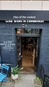 A short, atmospheric montage showcasing the interior and exterior of Good Brothers Wine Bar in Edinburgh, highlighting its cosy, intimate setting for wine lovers.