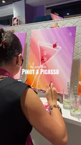 A short, upbeat montage showcasing a 'Sip and Paint' experience at Pinot & Picasso in Shoreditch, featuring the painting process, the venue atmosphere, and the drinks available.