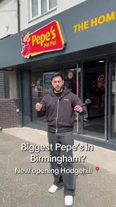 A review of a new Pepe's Piri Piri branch in Hodge Hill, Birmingham, featuring a tour of the venue and a taste test of several menu items.
