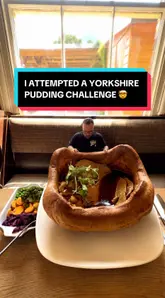 A creator visits The Crooked Billet in Tadcaster to attempt their 'Yorkshire Pudding Challenge'. The video features a tour of the pub, a look at the menu, and a detailed look at the massive Yorkshire pudding meal, followed by a dessert version. The creator provides commentary throughout, documenting the experience of the challenge.