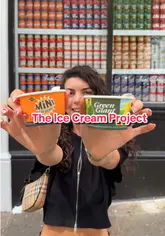 Two creators visit 'The Ice Cream Project' by Anya Hindmarch in London, a pop-up shop featuring unconventional ice cream flavors like sweetcorn, butter, stuffing, and cheese crackers. They taste test several options, providing honest reactions and ratings for each, encouraging viewers to visit for the unique experience.