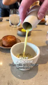 A couple visits Skof in Manchester, showcasing a high-end tasting menu experience. The video features close-ups of various courses, the restaurant's interior, and the creators' reactions, highlighting the relaxed yet sophisticated atmosphere.