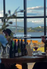 A montage showcasing the atmosphere, views, and dining experience at Scotts in South Queensferry, highlighting the scenic location, cocktails, and dessert.