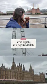 A day-in-the-life vlog documenting a trip around London, featuring visits to Battersea, Chiswick House, a brewery tour, and various food and drink stops, with transparent cost breakdowns for each activity.