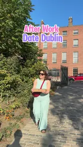 A couple shares a casual after-work picnic date idea in a Dublin park while highlighting the importance of proper gum disposal to avoid fines.