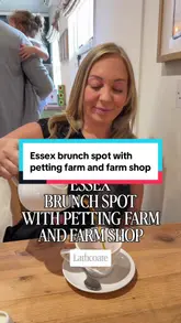 A couple visits The Bee Shed at Lathcoates Farm in Essex, showcasing the cafe's breakfast offerings, the on-site petting farm, and the farm shop.