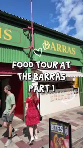 A fast-paced food tour of The Barras market in Glasgow, featuring visits to Gordon Street Coffee, a cowboy boot shop, Anxious Pete's for pizza, and ChocoVibe for a dessert treat. The video uses a vlog-style format to highlight the variety of offerings available at the market.