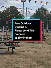 A short, handheld tour of the NEC Lakeside outdoor area in Birmingham, showcasing the playground, picnic seating, and outdoor cinema screen available for families during the summer.
