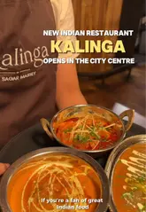 A promotional video introducing Kalinga, a new Indian restaurant in Glasgow city centre, highlighting the chef, the interior, and a variety of dishes.