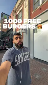 A vlogger visits a new burger restaurant called Chik on Wilmslow Road in Manchester to promote their opening offer of 1000 free burgers. The video features a tour of the venue, a look at the menu, and close-ups of the food being prepared and served.