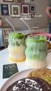 A vibrant review of Chai Haus in Horsham, highlighting their Indian-fusion café concept. The video features a variety of items including ceremonial matcha drinks, authentic chai, homemade samosas, onion bhajis, and fresh bakes like cinnamon buns and cookies, set within an aesthetic and welcoming space.