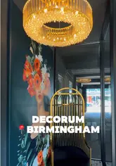 A promotional video for Decorum Birmingham, highlighting its upscale interior design and Sunday roast menu.