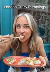 A fast-paced, engaging vlog-style review of Ugly Dumpling, featuring a variety of unique dumpling flavors, including dessert options, and highlighting the interactive coaster-decorating activity at the venue.