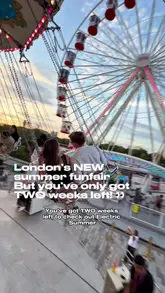 A vlog-style review of the 'Electric Summer' funfair at Battersea Power Station, showcasing the rides, games, and food options available.