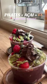 A short video showcasing Studio Eight, a reformer Pilates studio in Carryduff, and the attached Sunrise 57 cafe, highlighting the combination of fitness and healthy treats like açaí bowls.