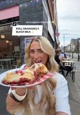 A promotional reel for a pop-up event featuring Roll On Bakers at Black Milk in Manchester, showcasing various cinnamon roll flavours and the event details.