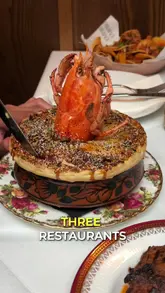 A fast-paced listicle video featuring a creator reviewing three Indian restaurants in London: Empire Empire, Brigadiers, and Macbeth. The video highlights specific dishes from each venue, including lobster biryani, kale chat, and vindaloo, while providing personal recommendations.