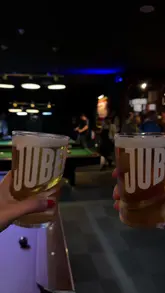 A montage video showcasing Langside Social, a venue in Glasgow featuring pool tables, digital darts, and a selection of Mexican-inspired food and drinks.