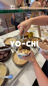A vibrant, fast-paced vlog documenting a first visit to the newly opened Yo-Chi frozen yogurt shop in London. The video guides viewers through the self-service process, from selecting yogurt bases to customizing with a wide variety of toppings, effectively highlighting the fun, social nature of the experience.