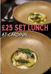 A review of the £25 three-course market lunch at Cardinal in Edinburgh, highlighting the seasonal, garden-to-table menu and the intimate, seductive atmosphere of the venue.