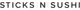 Sticks n Sushi logo logo