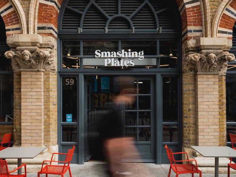 The outside space at Smashing Plate's London Bridge restaurant